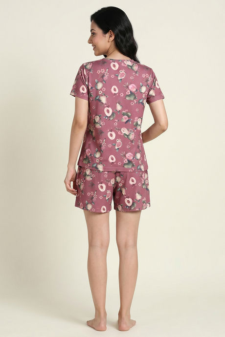 Zivame Buttersoft Knit Poly Short Set - Mesa Rose — image 4